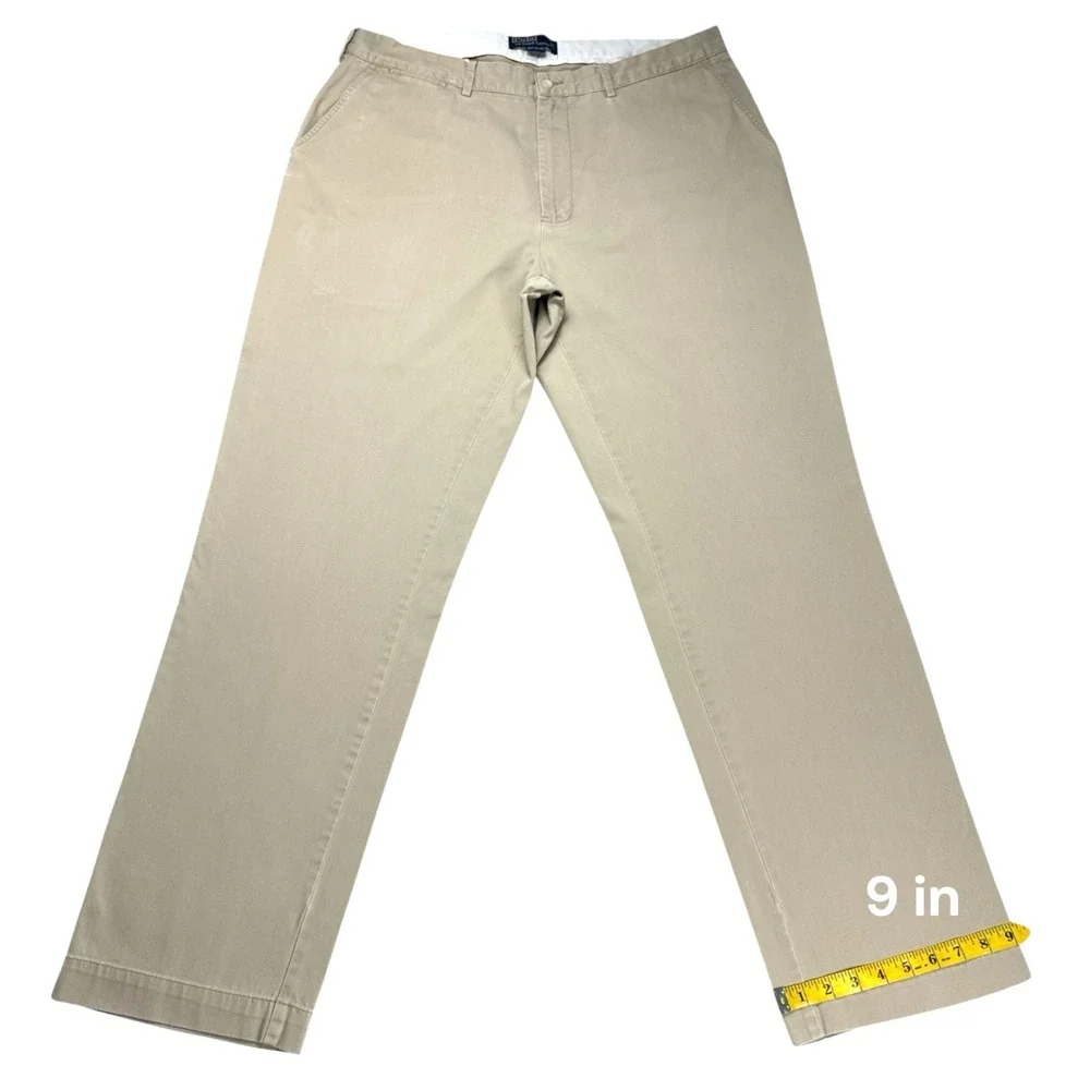 Polo Ralph‎ Lauren Men's Classic Chino Pants 100% Cotton Khaki 38/34